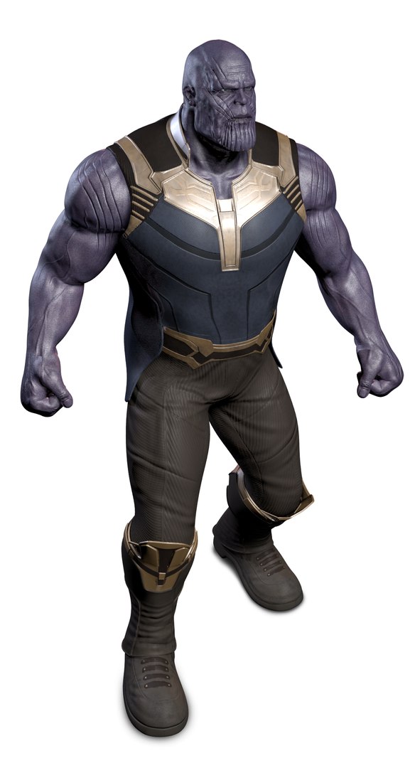 3D thanos avengers infinity model https://p.turbosquid.com/ts-thumb/DT/v3dh0b/YxL76E1z/1kpose1standing_2/jpg/1547490965/1920x1080/fit_q87/3c11d47cd7287acb4d704e1277eff7e77085972c/1kpose1standing_2.jpg