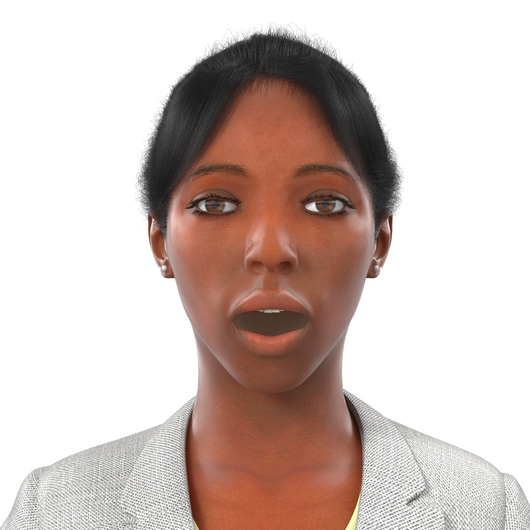 business woman african american 3d model