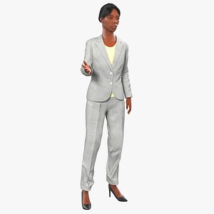business woman african american 3d model