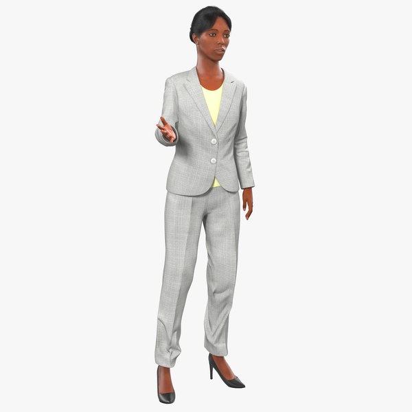 businesswomanafricanamericanrigged3dmode