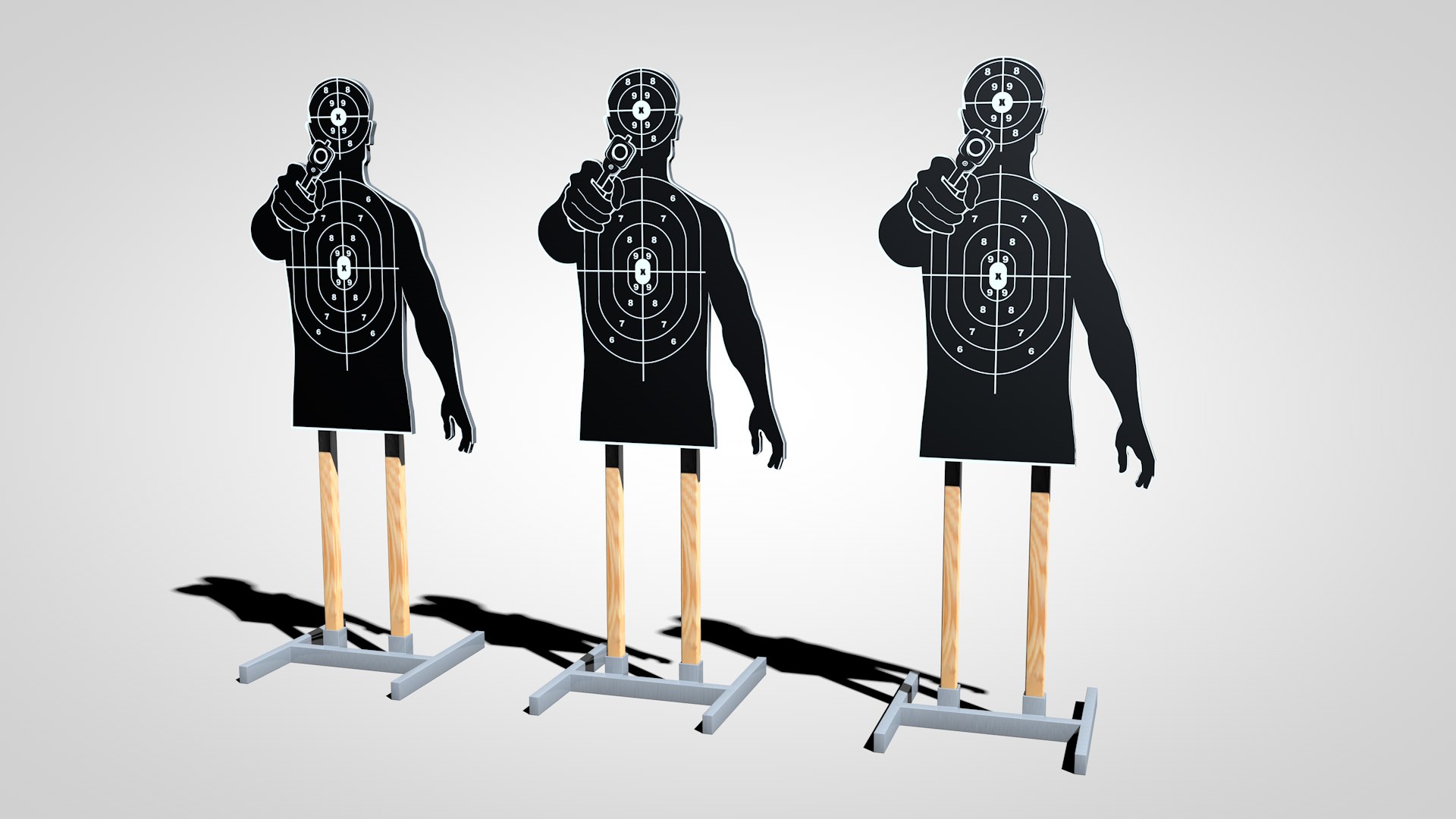 Silhouette Target Stand 3d C4d