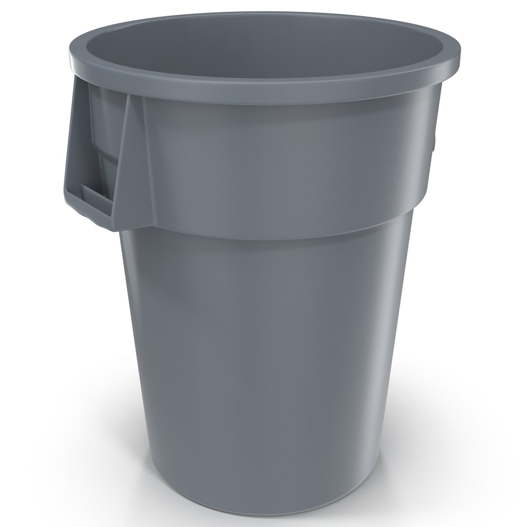 Plastic Garbage Can Generic 3D model preview