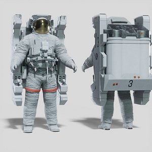 NASA EMU MMU Spacesuit Rigged