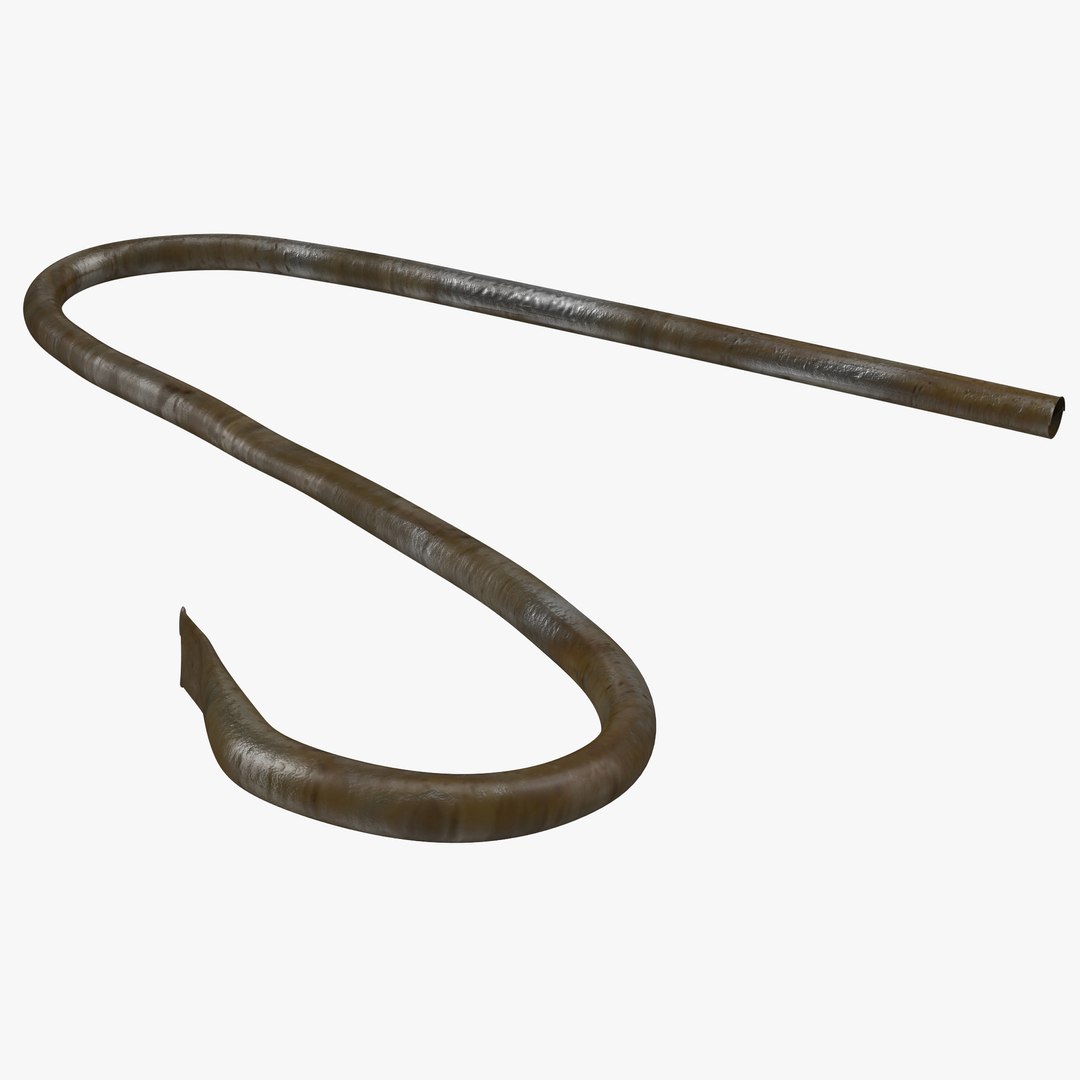 Broken Iron Pipe 8 3D Model 3D model preview