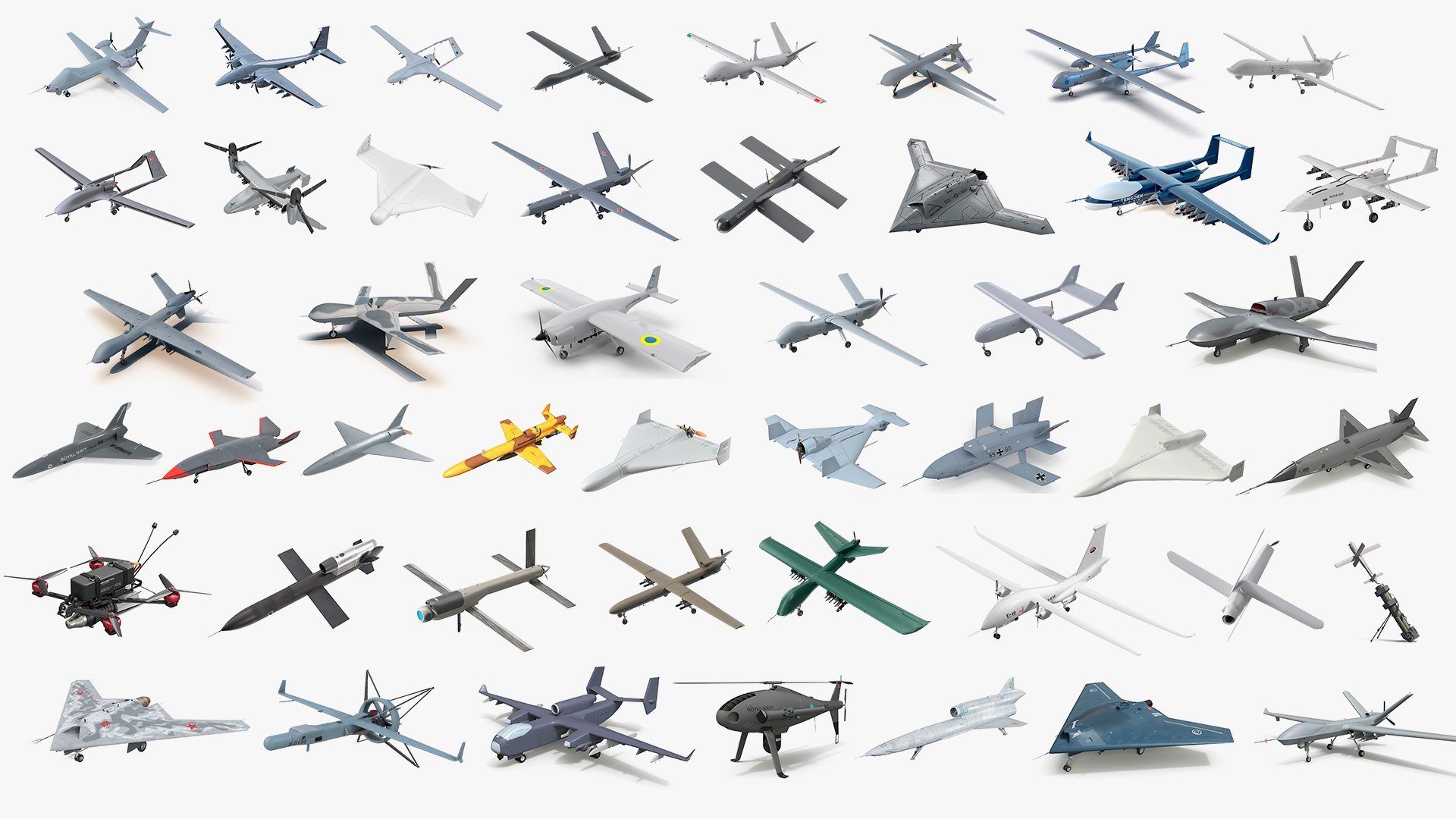 Global Strike UAVs Collection 3D model https://p.turbosquid.com/ts-thumb/DU/Ec9z5v/LQ/global_strike_uavs_collection_001/jpg/1782302563/1920x1080/fit_q87/933f0c64d6bd81286bd79ac157e73b3b6320d1cf/global_strike_uavs_collection_001.jpg