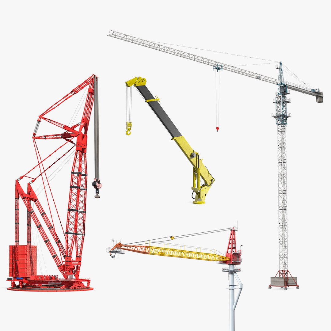Tower Cranes Collection 2 3D model preview