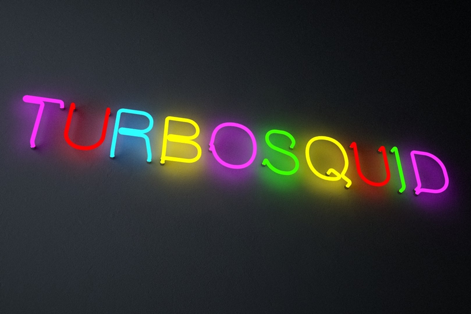 letters neon lights tube 3d max