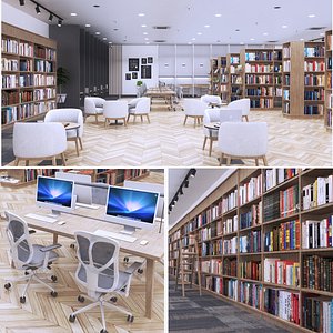 3D model School Library Interior