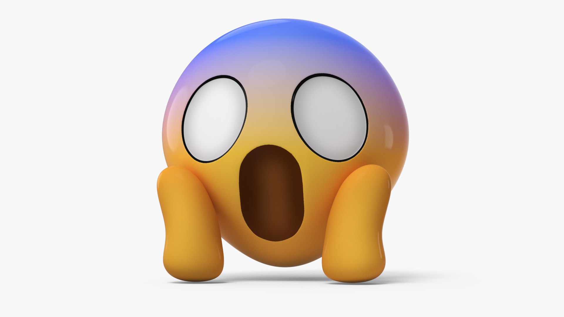 Emoji Face Screaming In Fear 3D - TurboSquid 2240452