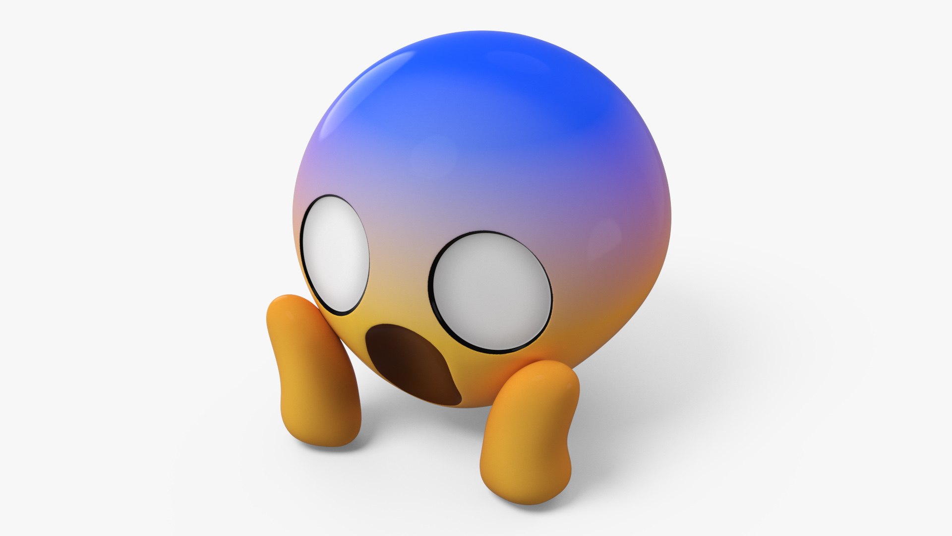 Emoji Face Screaming In Fear 3D - TurboSquid 2240452