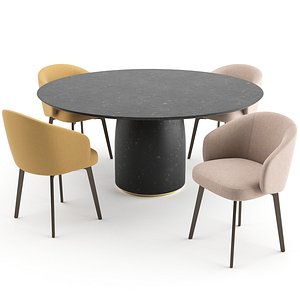 3D chairs table lema