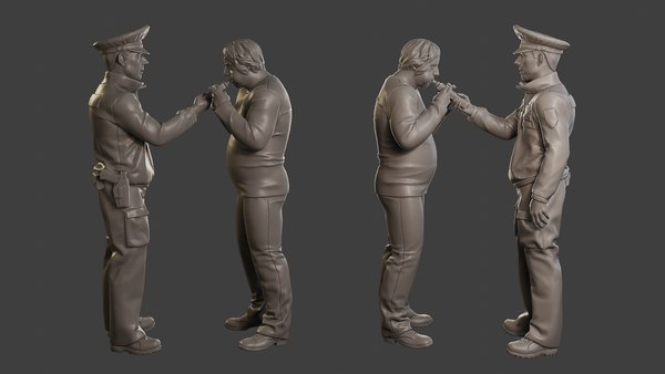 modelo 3d Policía de tráfico masculina de Eslovaquia STP 007 ...