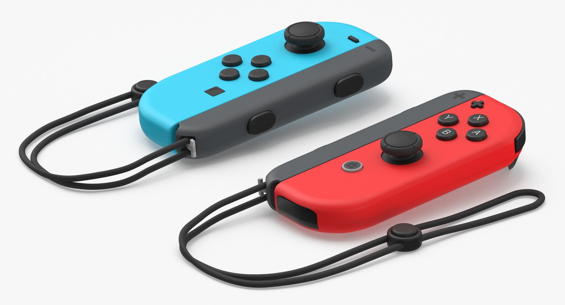 Nintendo Switch Console Controllers Blank And Generic Box 3D Model