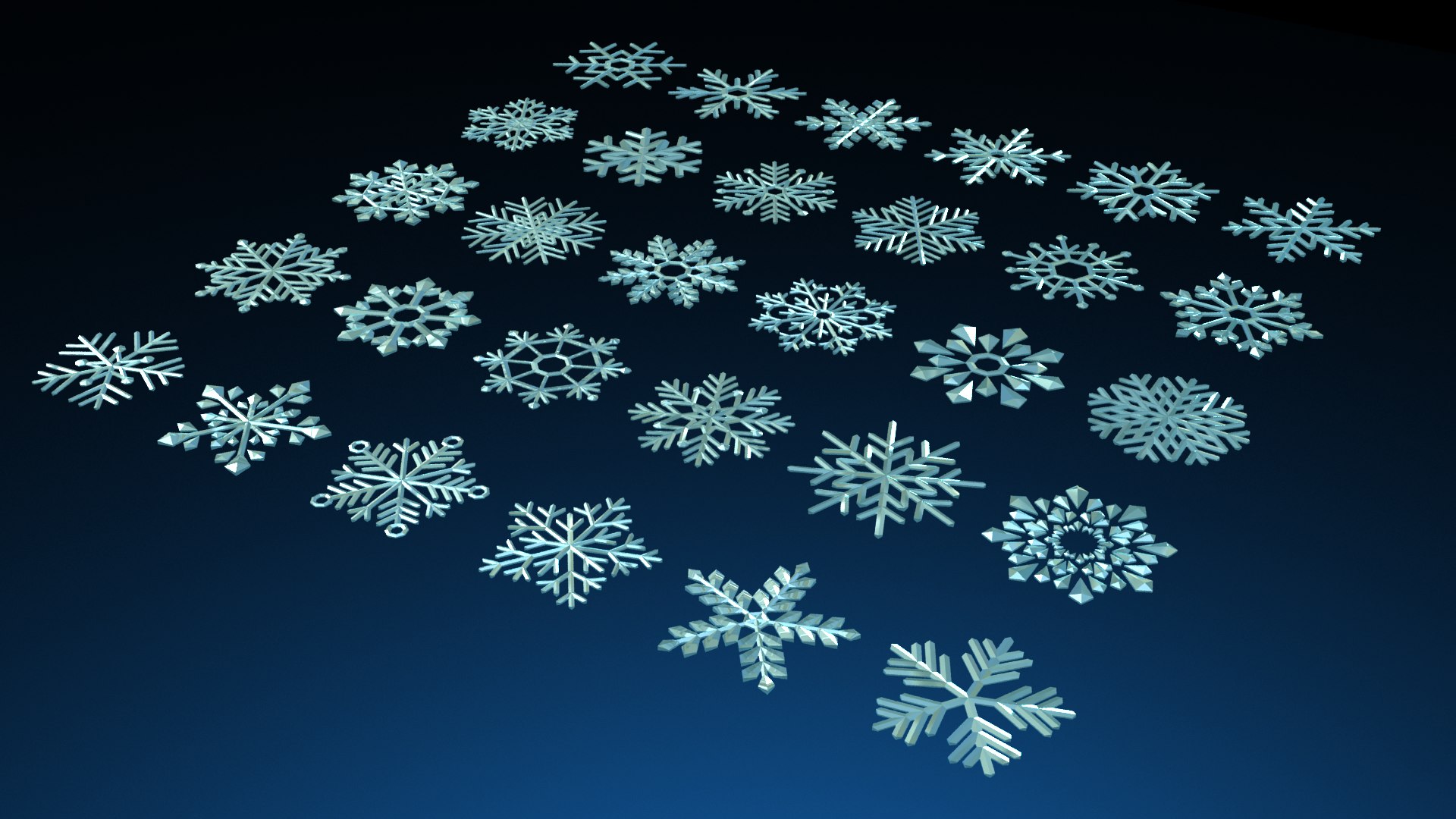 3D Low Poly Cartoon Snowflake 30 Model - TurboSquid 2028456