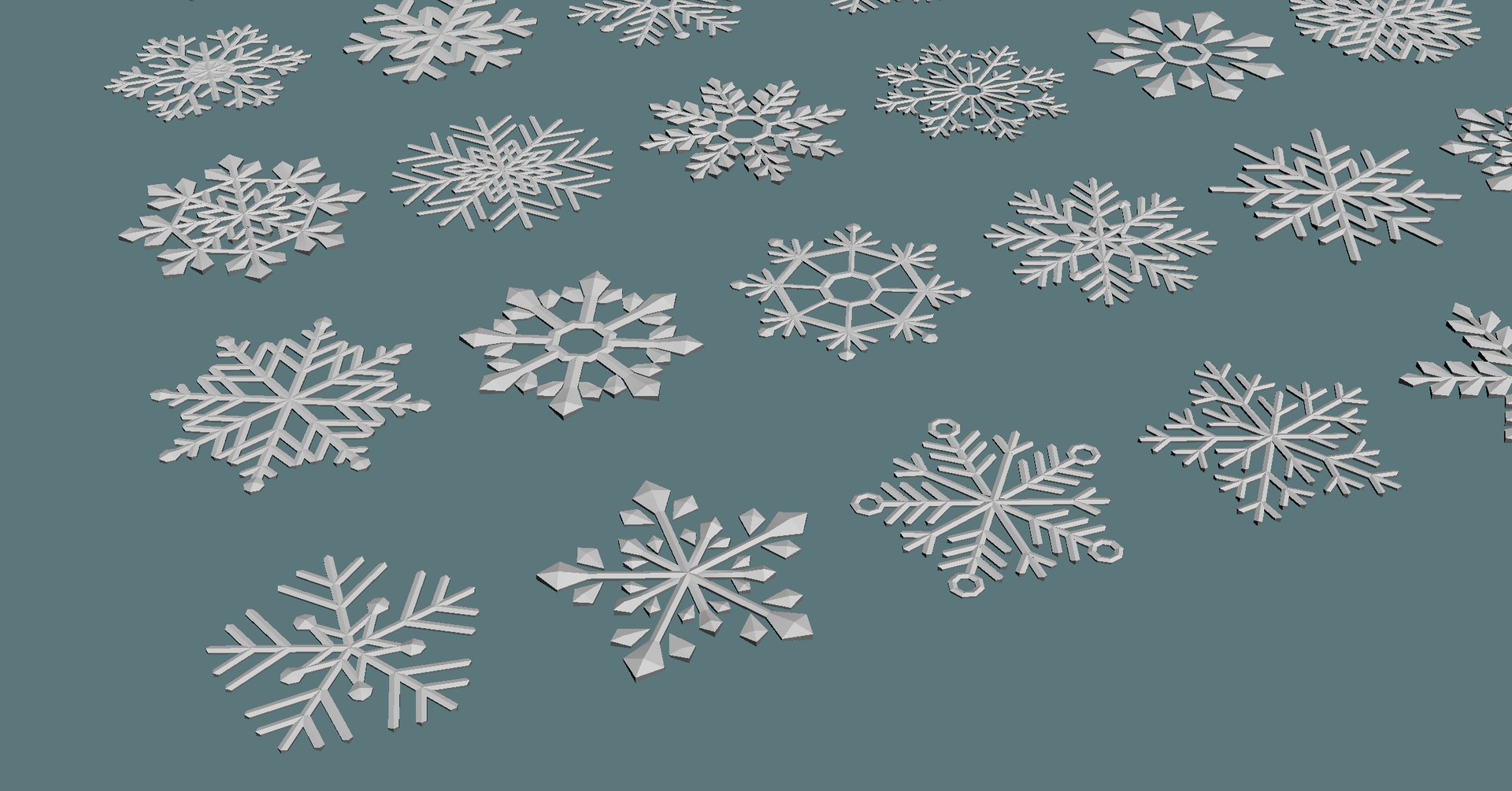 3D Low Poly Cartoon Snowflake 30 Model - TurboSquid 2028456