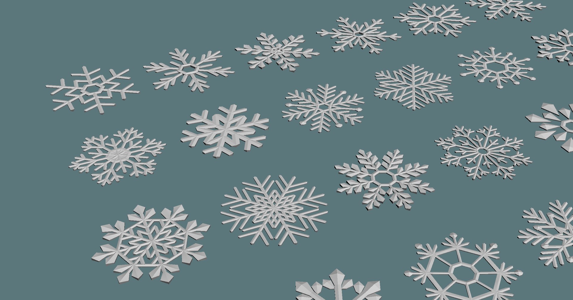 3D Low Poly Cartoon Snowflake 30 Model - TurboSquid 2028456