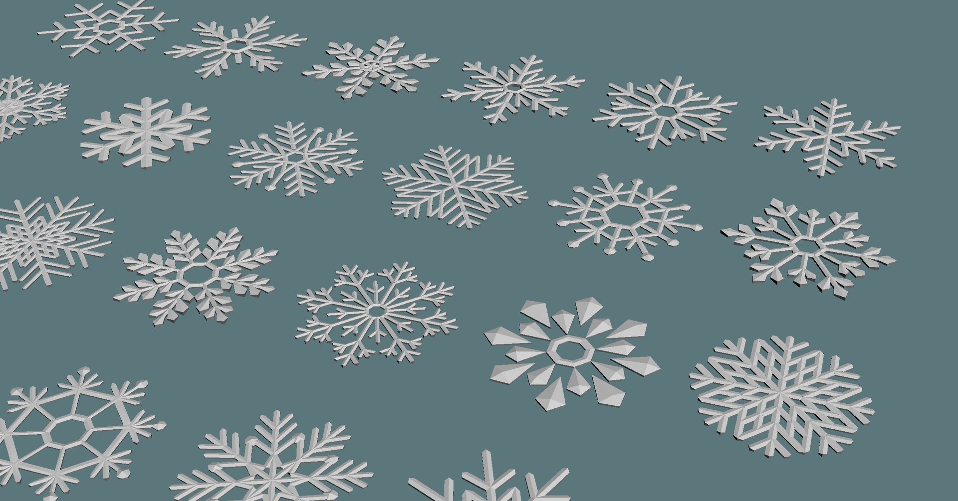 3D Low Poly Cartoon Snowflake 30 Model - TurboSquid 2028456