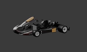 Go Kart 3D Model Racing Kart High Performance Track Vehicle