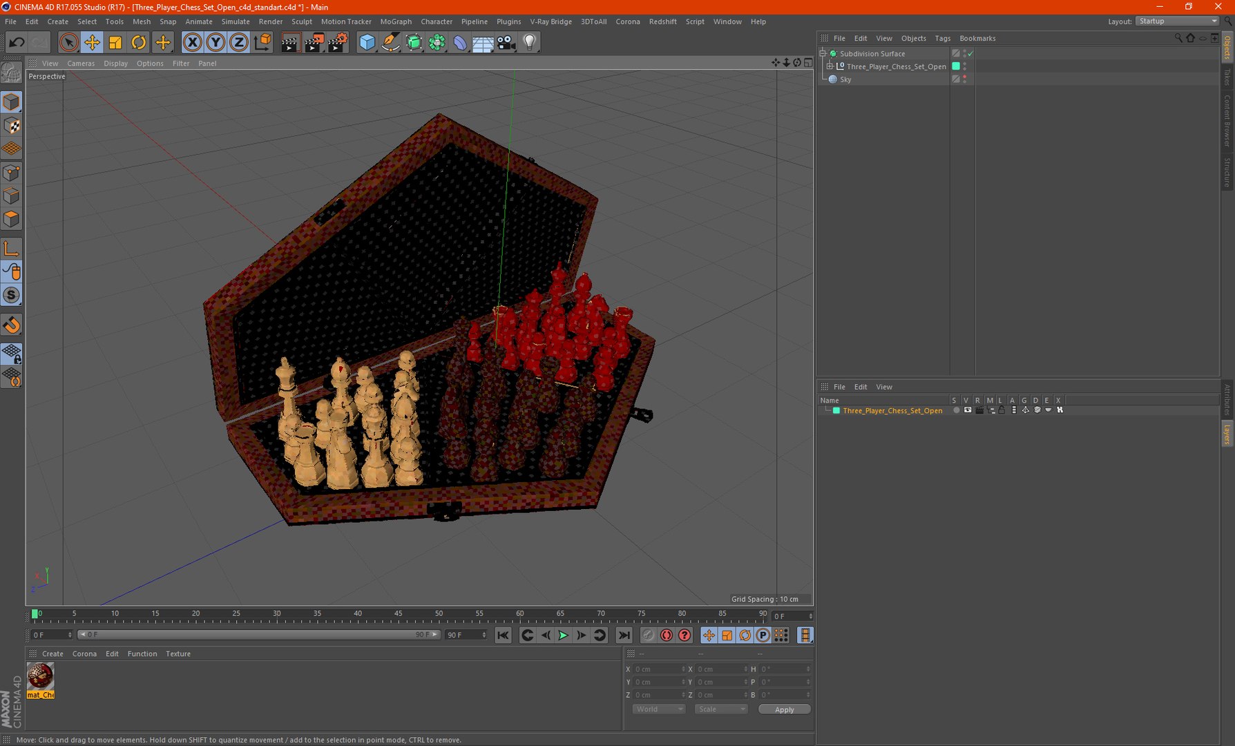 3D Three Player Chess Set Open - TurboSquid 2025446
