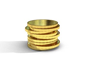 blank gold coins 3d 3dm