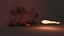 Simulation Flame Hitting Wall VDB Animated for Blender