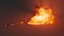 Simulation Flame Hitting Wall VDB Animated for Blender