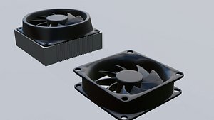 CPU cooler 3D model