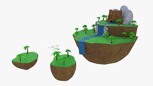 Floating Islands Fantasy Package 3D model