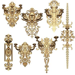 Classic Wall Chandelier Collection 3D model