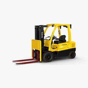 3D model Toyota Core Electric Forklift Rigged for Cinema 4D