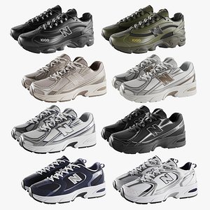 3D New Balance Sneakers Bundle 06
