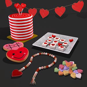Valentines Decorations Version One 3D model