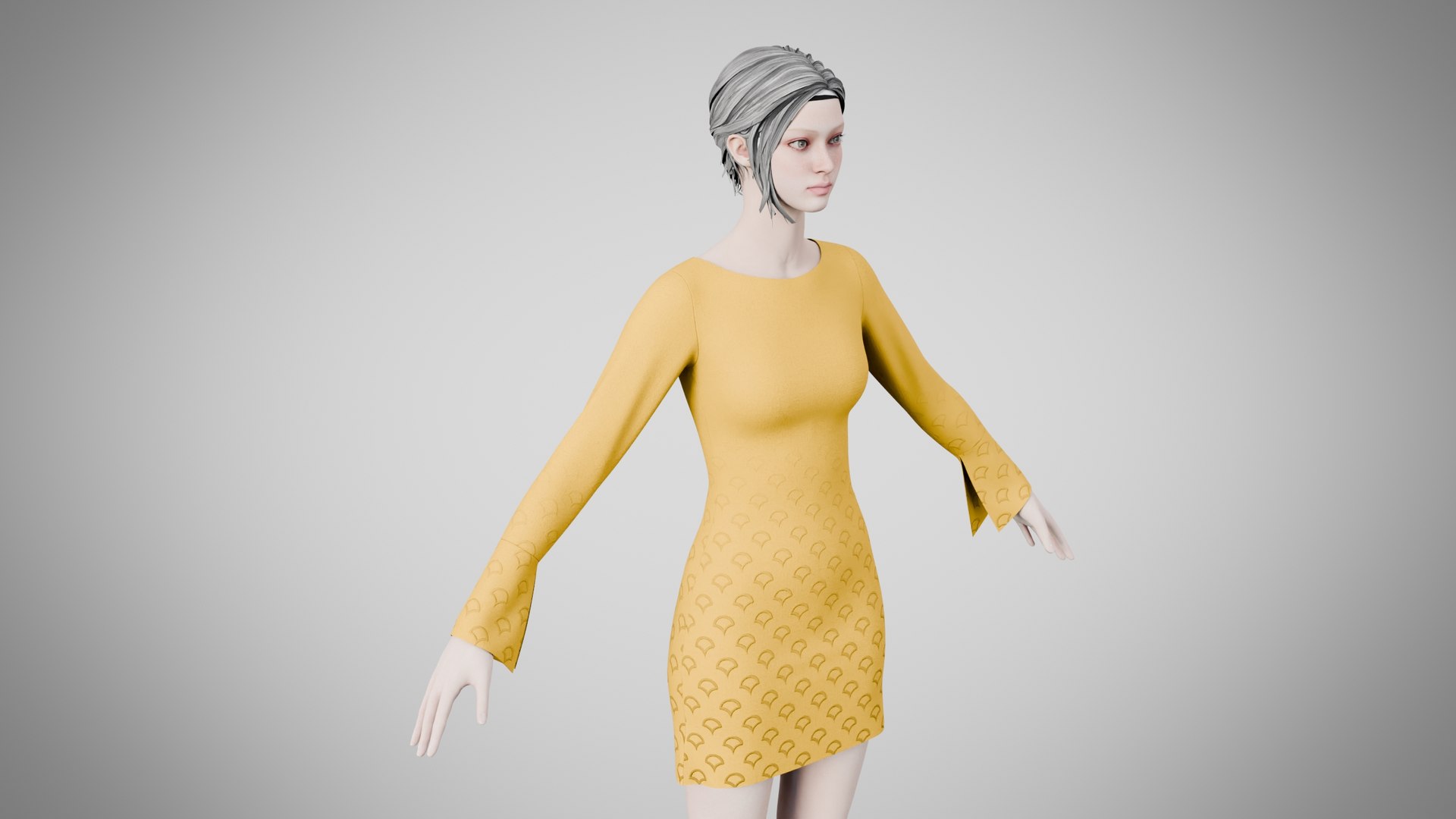 Dress 51 Selective Yellow 3D Model - TurboSquid 2527363