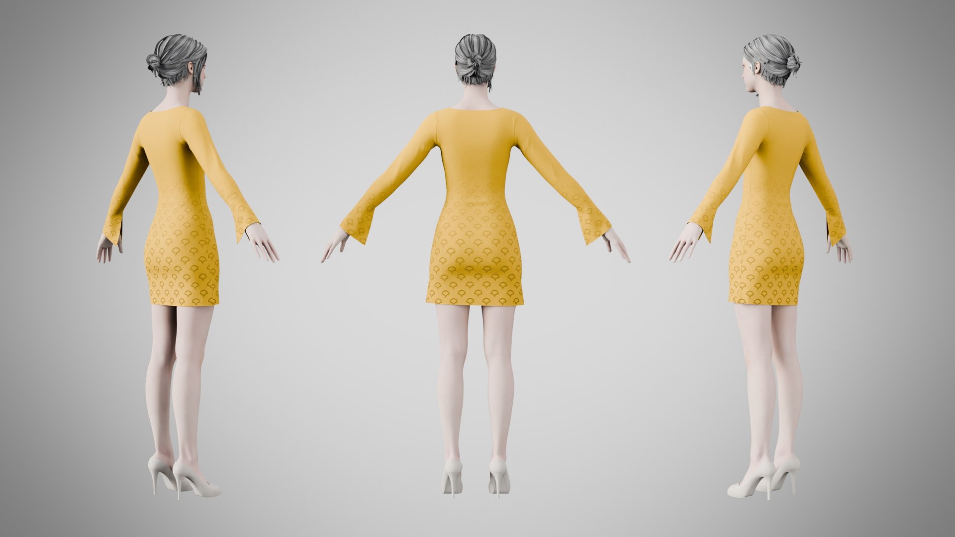 Dress 51 Selective Yellow 3D Model - TurboSquid 2527363