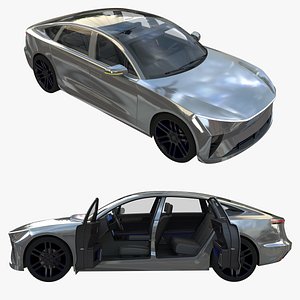 3D Electric car 3 model