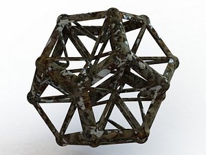 Wireframe Shape Excavated Dodecahedron