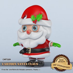 cartoon santa claus model
