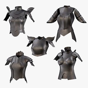 5 female chest armor 3D model