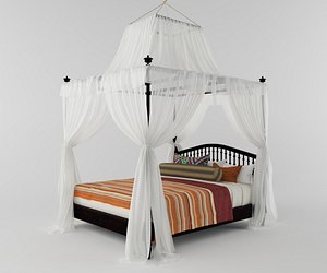 canopy bed 3d model