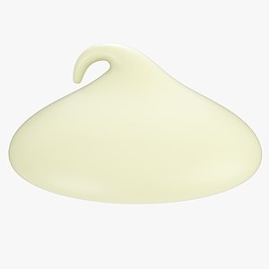 White chocolate chip 3D model