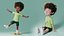 Cartoon Black Boy Rigged
