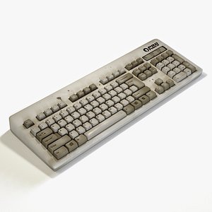 3D old keyboard keys