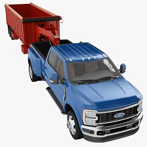 Ford Super Duty F450 2023 Powered Dump Trailer 03 3D model