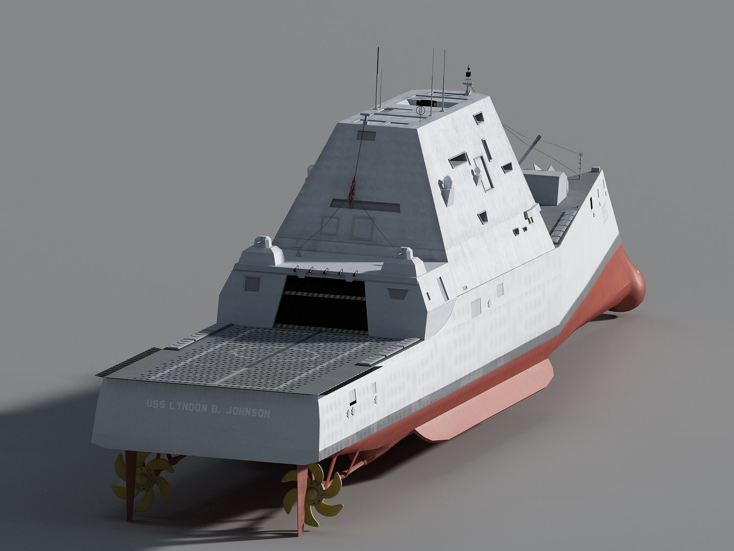 3D USS Lyndon B Johnson DDG-1002 Model - TurboSquid 1963736