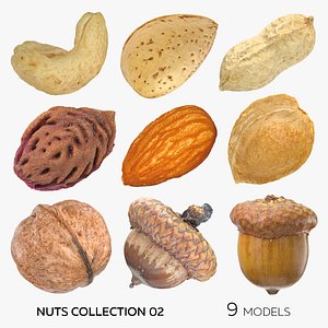 Nuts Collection 02 - 9 models 3D