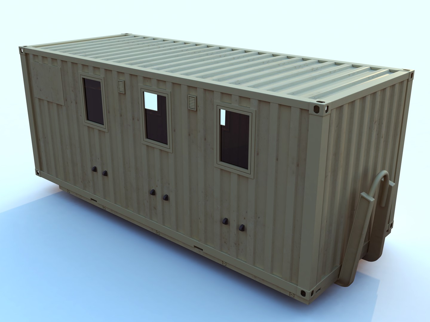 3ds max military container