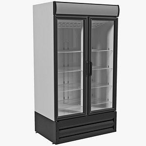 Double Door Upright Display Fridge