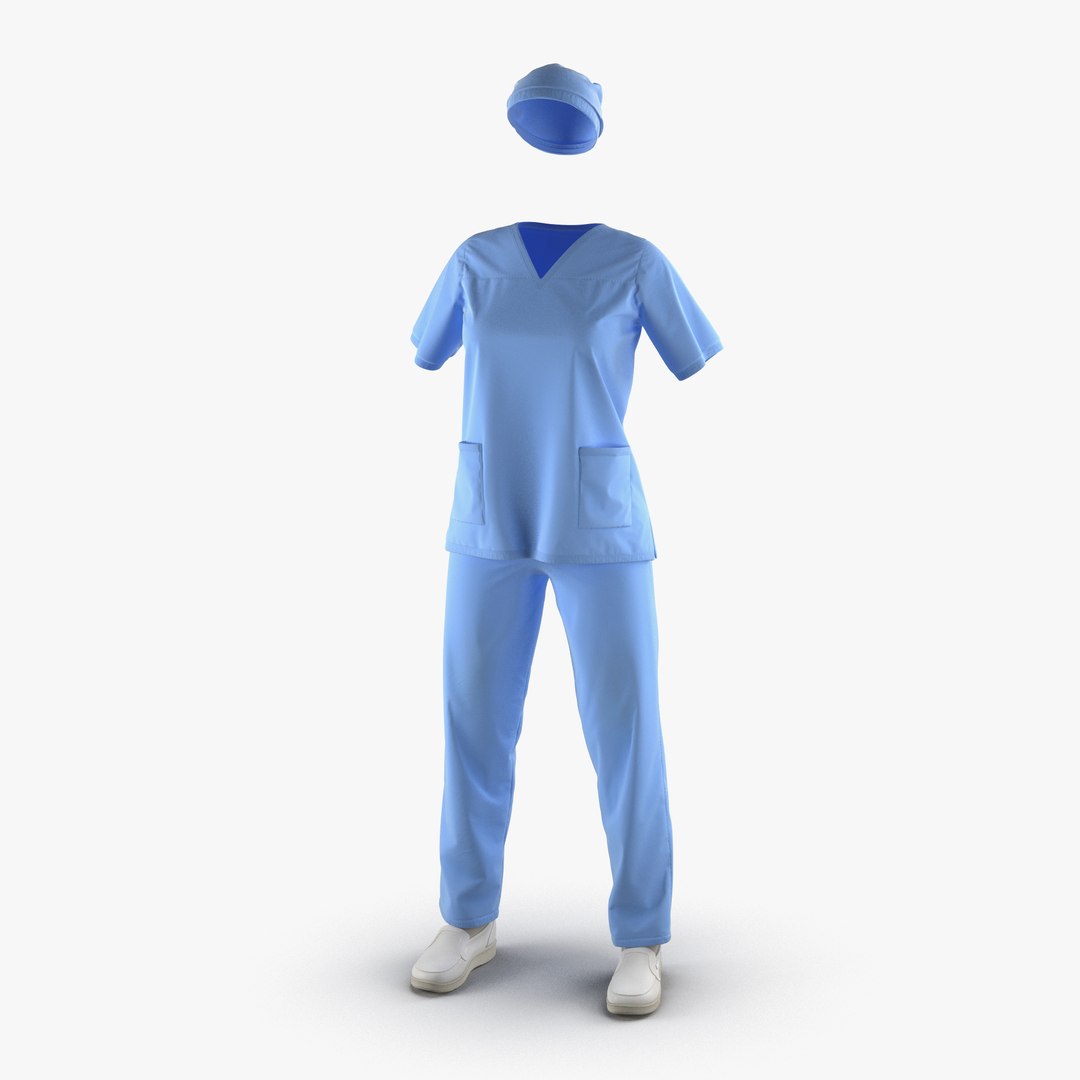 Female Surgeon Dress 16 3D Model 3D model preview