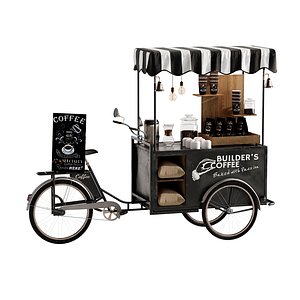 Coffee bike black set 3 3D model