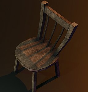 3D wooden chair